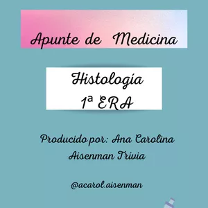 Imagen principal del producto Apunte de Medicina - Histología 1ª ERA