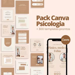 Imagem de capa para o Curso online Pack Canva Psicologia