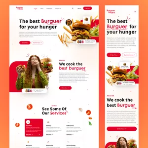 Cover image for Online course Burguer Happy - 100% Editable Responsive Template