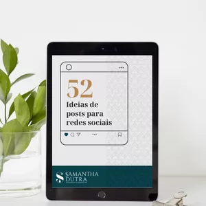 Imagem de capa para o Ebook 52 ideias de conteúdo para redes sociais.