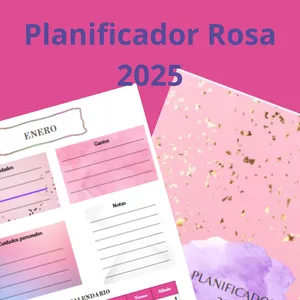 Imagen de portada para Ebook Plantilla de planificador rosa 2025