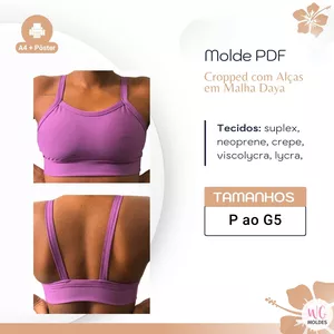 Imagem de capa para o Ebook MOLDE CROPPED COM ALÇAS EM MALHA DAYA