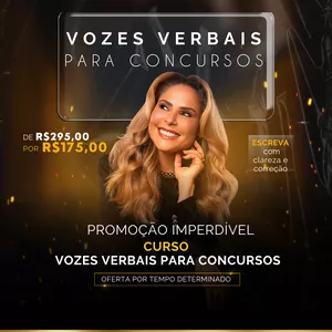 Imagem de capa para o Curso online MÓDULO DE VOZES VERBAIS - CURSO COMPLETO