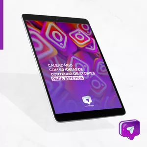 Imagem de capa para o Ebook  Caixa de Ideias de Stories para Estética