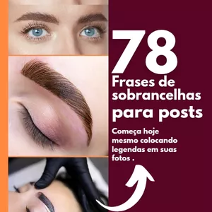 Imagem de capa para o Ebook 78 frases de sobrancelhas para posts 