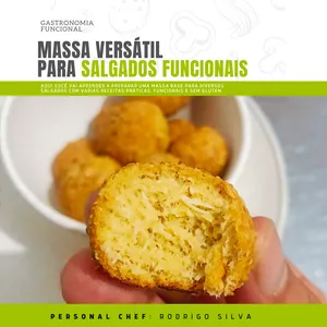Imagem de capa para o Ebook MASSA VERSÁTIL PARA SALGADOS FUNCIONAIS 