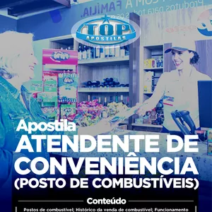 Imagem de capa para o Ebook Ebook Atendente de Conveniência (Posto de Combustíveis)