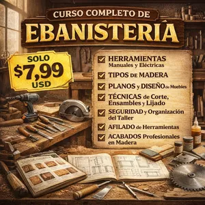 Imagen de portada para Ebook Curso de Ebanisteria