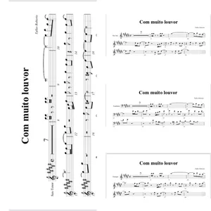 Imagem de capa para o Ebook Com Muito Louvor - Versão Talles Roberto - Transcrição Metal (naipe)