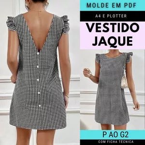 Imagem de capa para o Ebook Molde Vestido Jaque
