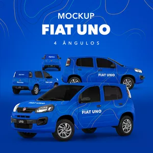 Imagem de capa para o Ebook MOCKUP FIAT UNO (NOVO) - 4 ÂNGULOS