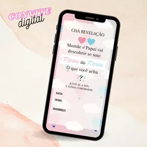 Imagem de capa para o Curso online Convite digital - CHÁ REVELAÇÃO