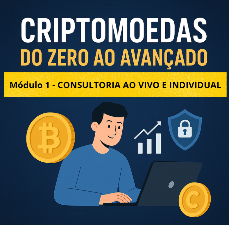 Imagem do curso Criptomoedas do Zero ao Avançado - Modulo 1 - Consultoria ao Vivo e Individual