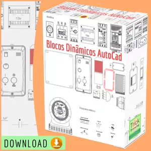 Imagem de capa para o Curso online BIBLIOTECA de Blocos Dinâmicos para AutoCAD de Comandos elétricos e Instalações elétricas