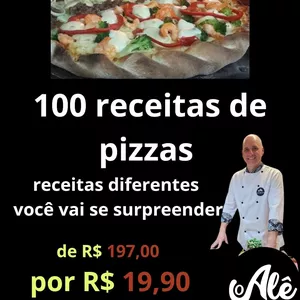 Imagem de capa para o Ebook 100 Receitas de pizzas