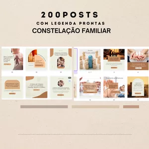Imagem de capa para o Ebook 200 POSTS PARA CONSTELAÇÃO FAMILIAR COM LEGENDAS PRONTAS