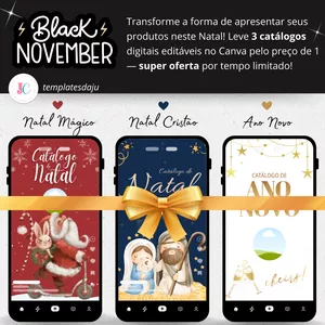 Imagem de capa para o Curso online Combo Black November (Kit digital de Natal) 3 Catálogos + TAGS 