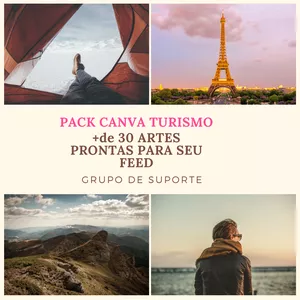 Imagem de capa para o Ebook Pack canva turismo