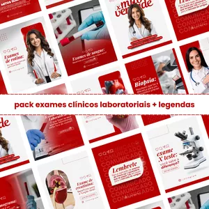 PACK CANVA EXAMES CLÍNICOS E LABORATORIAIS