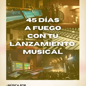 Imagen de portada para Ebook 45 DÍAS A FUEGO CON TU LANZAMIENTO MUSICAL