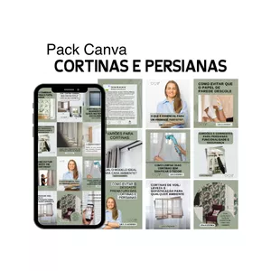 Imagem de capa para o Curso online PACK CANVA CORTINAS E PERSIANAS