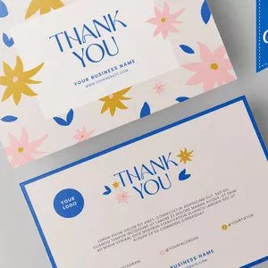 Cover image for Online course Printable Business, Modern Editable Thank You Card for Your Purchase, Package Insert Card for Small Businesses Template on Canva 
