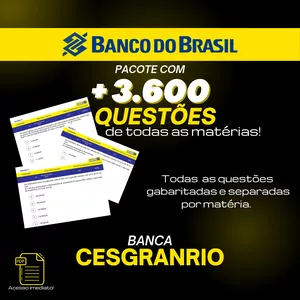 Imagem do curso Pacote de Questões - BB 2023 (Agente Comercial)