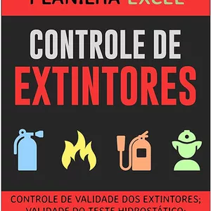 Imagem de capa para o Ebook Planilha de Controle de Extintores com Dashboard