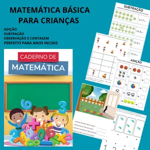 Imagem de capa para o Ebook Matemática Básica para Crianças: Atividades Interativas de Adição e Subtração