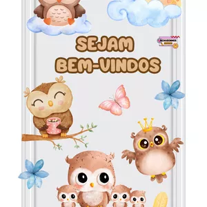 Imagem de capa para o Ebook 🦉Painel para porta - Corujinhas