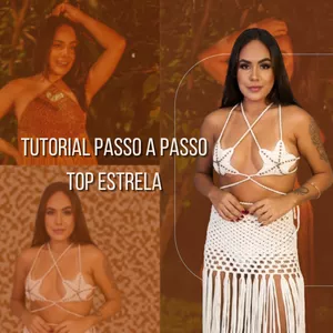 Imagem de capa para o Curso online Tutorial Top Estrela em Macramê