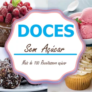 Imagem de capa para o Ebook Doces sem açúcar - mais de 100 receitas
