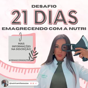 Imagem de capa para o Curso online DESAFIO 21 DIAS EMAGRECENDO COM A NUTRI