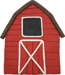 Aprenda a modelar esse celeiro com sua porta e janela para dar contexto a fazendinha no Curso Meu Primeiro Zoológico - Modele 25 Animais em Pasta Americana