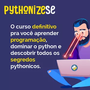 Imagem do curso Pythonize.se: O curso definitivo de programação em Python. Da lógica ao Pro!