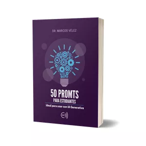 Imagen de portada para Ebook 50 Prompts de IA para estudiantes