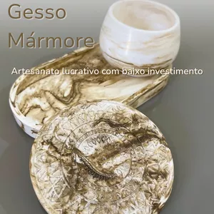 Imagem do curso Gesso Mármore: Artesanato lucrativo com baixo investimento