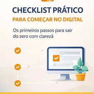 Imagem de capa para o Ebook Checklist Prático para Começar no Digital