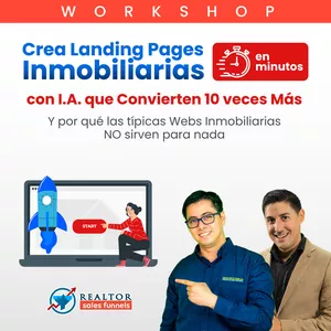 Imagen de portada para Curso online WORKSHOP Crea Landing Page Inmobiliarias