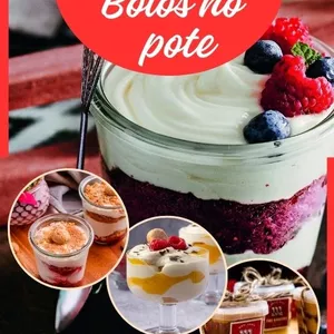 Imagem de capa para o Ebook Bolos no Pote – Guia Definitivo para Iniciantes, do Básico ao Profissional.