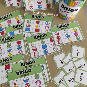 Imagem de capa para o Ebook Bingo das Frações