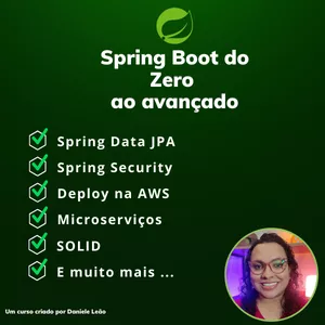Imagem de capa para o Curso online Spring Boot do zero ao avançado