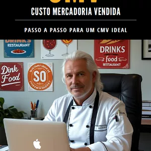 Imagem de capa para o Ebook CMV – Guia Completo para Calcular, Controlar e Aumentar a Rentabilidade no Seu Negócio Gastronômico