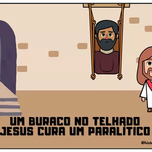 Imagem de capa para o Ebook UM BURACO NO TELHADO JESUS CURA UM PARALÍTICO