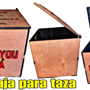 Imagen de portada para Ebook caja para taza en madera / hecha en maquina lser