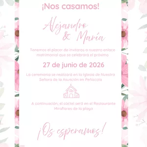 Imagen de portada para Ebook Invitación de Boda Editable – Estilo Bohemio/Natural en Canva
