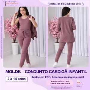 Imagem de capa para o Curso online Molde Conjunto Cardigã Infantil