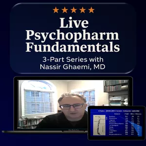 Cover image for Online course Psychopharm Fundamentals: A Live Series with Nassir Ghaemi