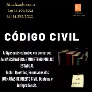 Imagem de capa para o Ebook Artigos do Código Civil com maior incidência