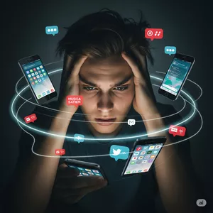 Imagem de capa para o Ebook Síndrome da Banda Larga e Fadiga Digital